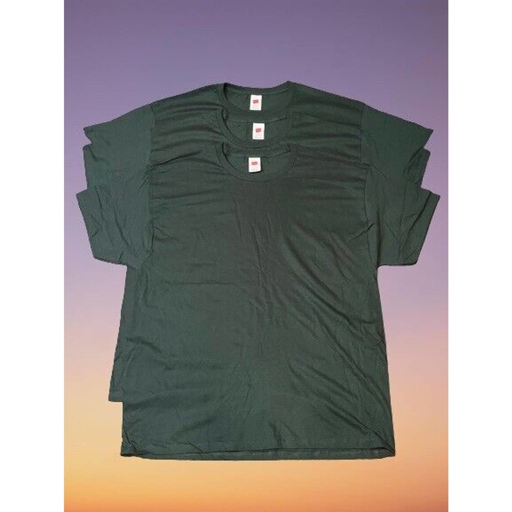 Hanes Deep Forest Green T-Shirt 3PK, X-Large, Crew Neck, Unisex, New